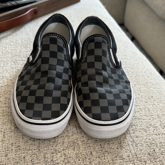 Vans Shoes - Vans Kids Black and Gray Checkered Sneakers